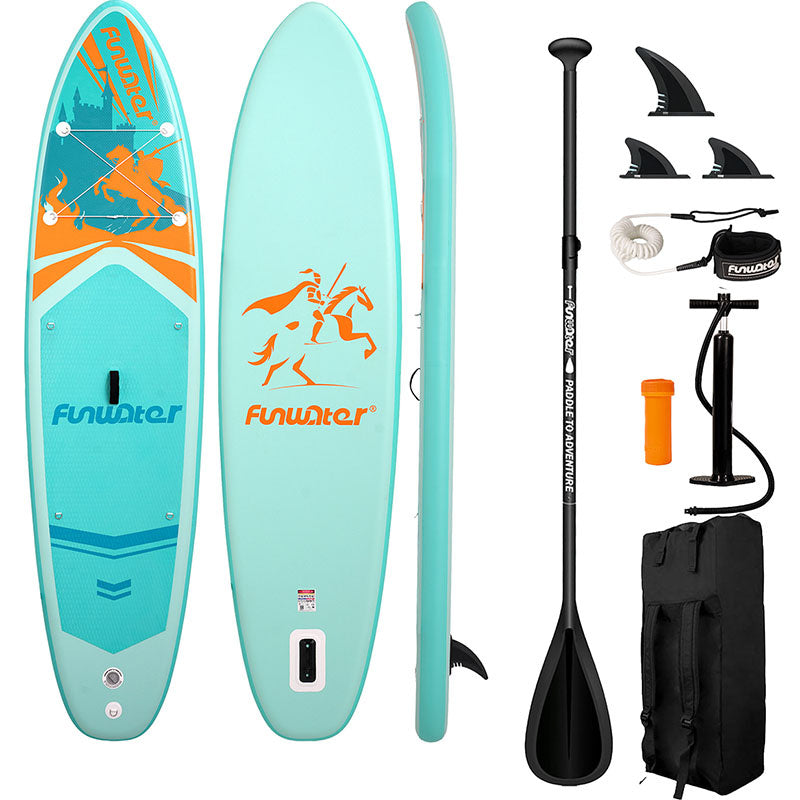 FunWater SUPFW70A - Paddle gonflable 3,5 m, turquoise - visuel 1