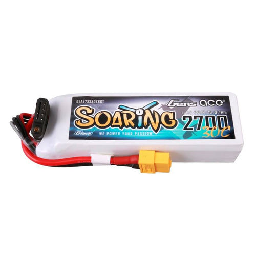 Gens ace G-Tech Soaring 2700 mAh 11,1 V 30C - batterie LiPo 3S (XT60) : 2 700 mAh 3S connecteur XT60