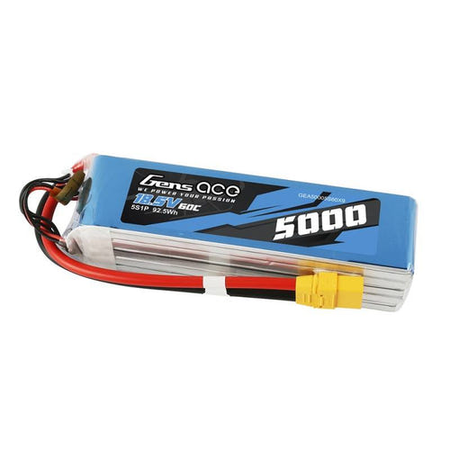 Gens ace Bashing 5S - batterie LiPo 5000 mAh 18,5 V 60C, prise XT90 : cellules LiPo 5 000 mAh