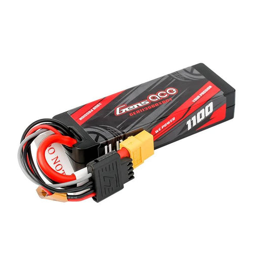 Gens ace G-Tech 1100 mAh 11,1 V 3S 60C - batterie LiPo boîtier rigide XT60 : modèles RC