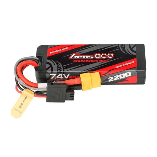 Gens ace G-Tech 2200 mAh 7,4 V 2S 60C - batterie LiPo boîtier rigide XT60