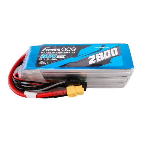 Gens ace G-Tech 2800 mAh 22,2 V - batterie LiPo 6S 60C pour hélicoptères RC