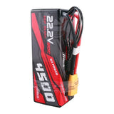 Gens ace G-Tech 4500 mAh 22,2 V - batterie LiPo 6S 60C à boîtier rigide pour voitures RC : étiquette du pack
