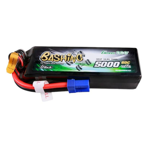 Gens ace G-Tech 5000 mAh 14,8 V - batterie LiPo 4S 60C prise EC5 gamme Bashing : 5 000 mAh 14,8 V Bashing