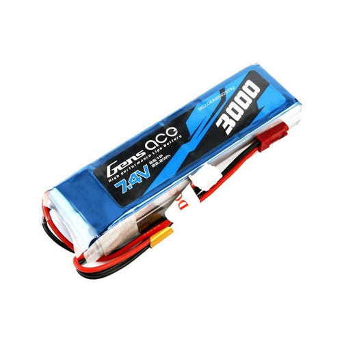 Gens ace 3000 mAh - batterie LiPo 2S 7,4 V pour voitures RC : cellules LiPo 2S