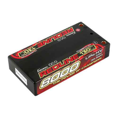 Gens ace Redline 8000 mAh 3,8 V 1S 130C - batterie LiPo haute décharge : 8 000 mAh haute décharge