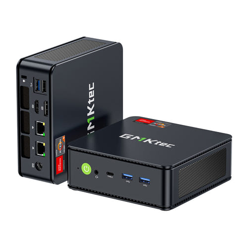 GMKtec M6 Ultra - Mini PC Ryzen 5 7640HS, 32 Go DDR5 et SSD 1 To Windows 11 Pro : façade USB4