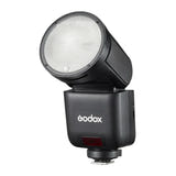 GODOX V1 mid - Flash cobra à tête ronde TTL pour Nikon : vue de profil