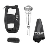 GODOX SB-USW80120 - Softbox parapluie 80 x 120 cm monture Bowens : détail monture flash