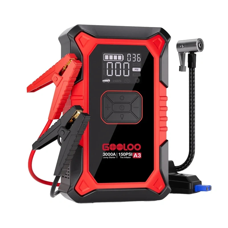 Gooloo A3 - Démarreur de batterie 12 V 3000 A avec compresseur - visuel 1
