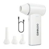 Gooloo F3 - Souffleur électrique sans fil 150 000 tr/min (blanc) : embouts et câble USB-C