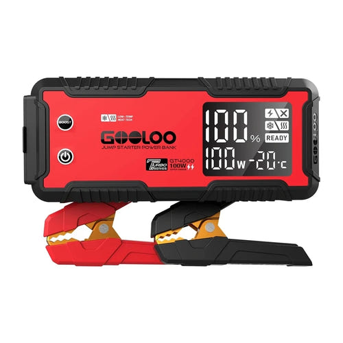 Gooloo GT4000 - Démarreur de batterie 12 V, 800 A, écran 3,2 pouces : LED 32 pouces du booster