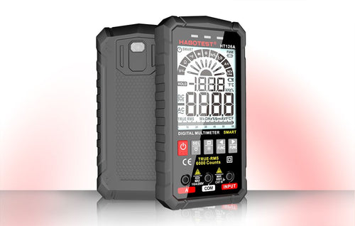 Habotest HT126A - multimètre numérique universel 6000 points : confort boutons silicone