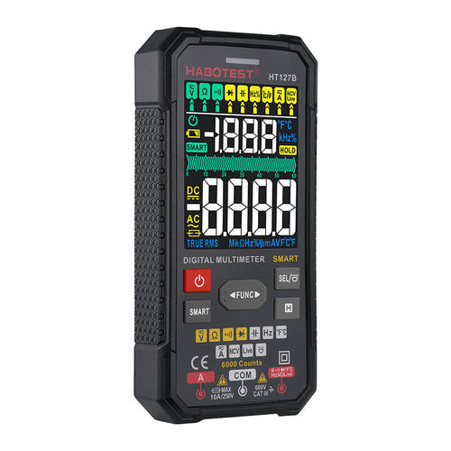 Habotest HT127B - multimètre numérique universel avec température : de profil