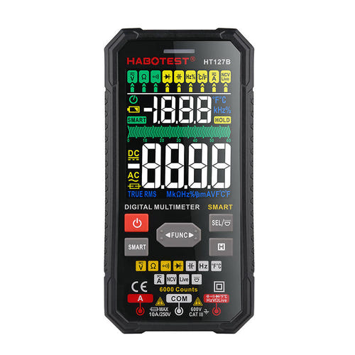 Habotest HT127B - multimètre numérique universel avec température : écran LCD