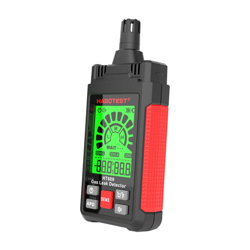 Habotest HT609PRO - détecteur de fuite de gaz à sonde télescopique 1,5 m : écran LCD couleur bargraphe