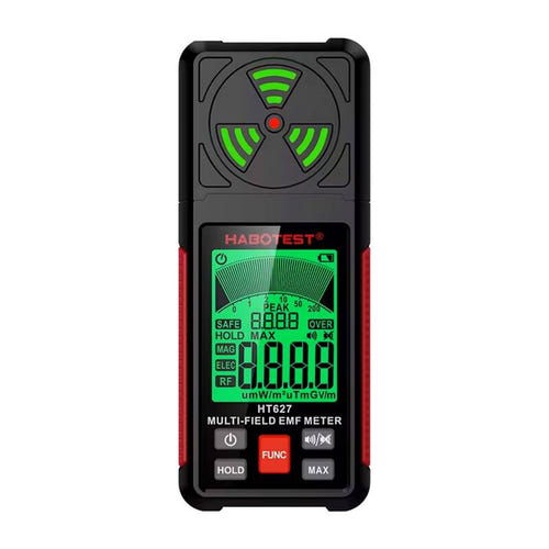 Habotest HT627 - mesureur de champ électromagnétique EMF : écran couleur variable