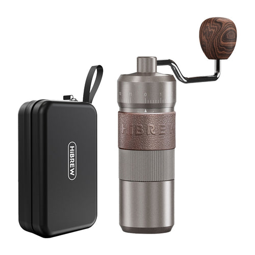 HiBREW G4B - Moulin à café manuel en aluminium et verre, 450 g