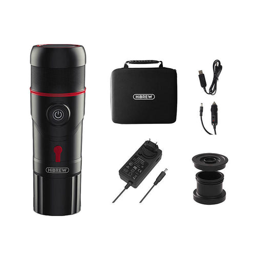 HiBREW H4 Premium - Machine à café portable 3-en-1 avec mallette : transport complète