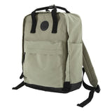 Himawari 1084m - Sac à dos 15 L pour ordinateur portable 14 pouces, olive : vue de dos et bretelles