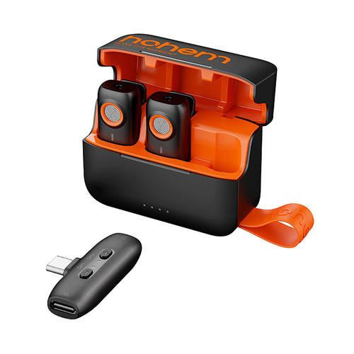 HOHEM MIC-01 - Micro sans fil USB-C avec enregistreur (2 émetteurs + récepteur)