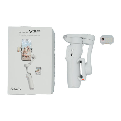 HOHEM iSteady V3 Ultra blanc - Stabilisateur pour smartphone avec écran tactile détachable - visuel 1