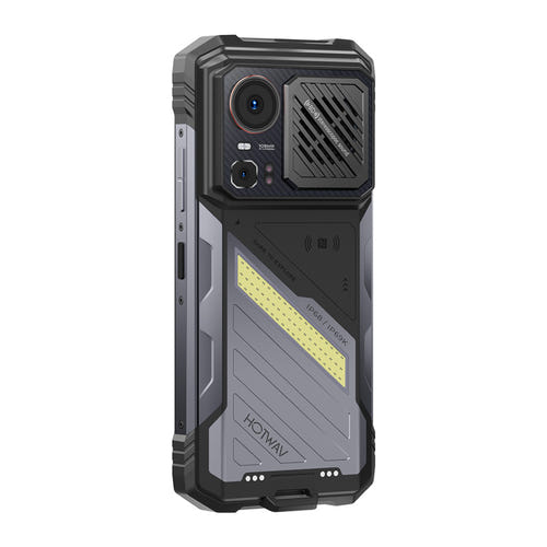 HOTWAV Hyper 8 Pro - Smartphone durci 5G 12+512 Go, 12 000 mAh (gris) : dos métal