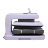 HTVRONT Auto 2 Digit - Presse à chaud automatique violette, hauteur utile 4,5 cm : violet plateau ouvert