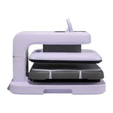 HTVRONT Auto 2 Digit - Presse à chaud automatique violette, hauteur utile 4,5 cm : violet plateau ouvert