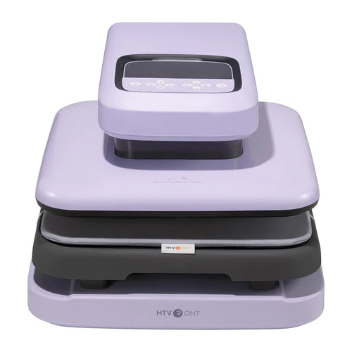 HTVRONT Auto 2 Digit - Presse à chaud automatique violette, hauteur utile 4,5 cm - visuel 1
