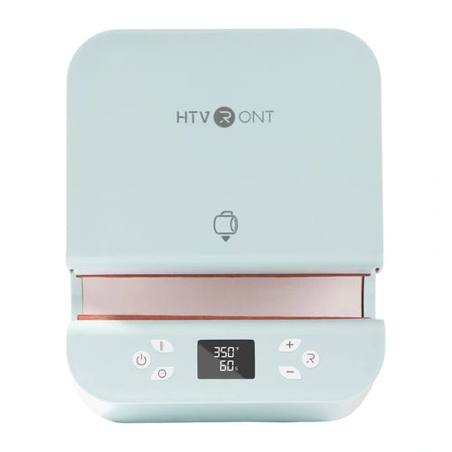 HTVRONT HPT01 Auto - Presse à chaud automatique pour mugs, coloris bleu clair : tambour automatique ouvert