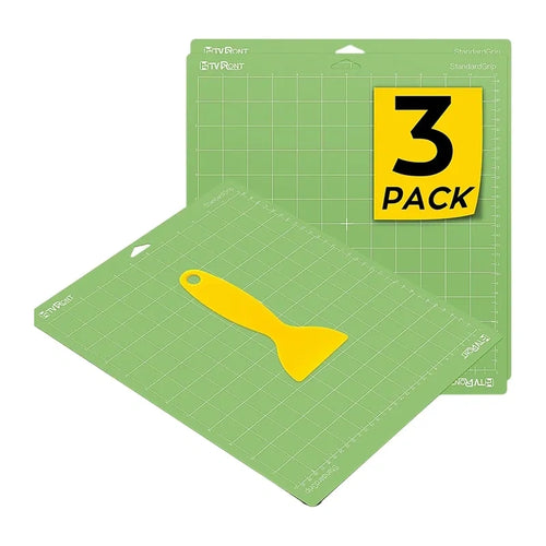 HTVRONT Tapis de découpe 34,8 x 37 cm - Lot de 3 tapis verts pour plotter : trois tapis découpe verts 34 8x37