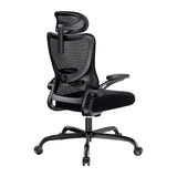 Huanuo MSOC10 - Fauteuil de bureau ergonomique noir, soutien lombaire 2D : vue trois quarts