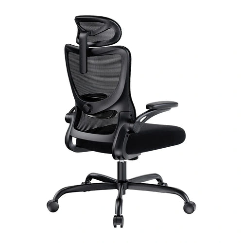 Huanuo MSOC10 - Fauteuil de bureau ergonomique noir, soutien lombaire 2D : vue trois quarts