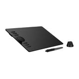 Huion HS610 - Tablette graphique sans écran 25,4 x 15,9 cm avec anneau tactile : surface active stylet porte stylet