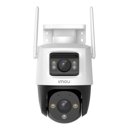 IMOU Cruiser Dual - Caméra de surveillance extérieure double objectif 8 MP IP66 : bloc supérieur orienté
