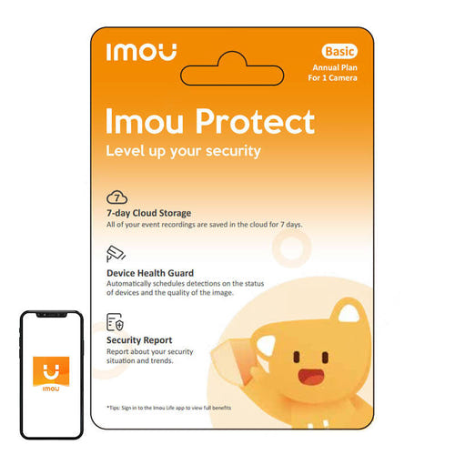 IMOU Protect Basic - carte d'abonnement cloud d'un an pour une caméra