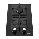 IsEasy MGBG-312S2C - Plaque gaz 2 feux, grilles fonte : compacte