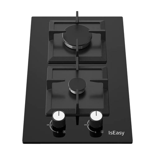 IsEasy MGBG-312S2C - Plaque gaz 2 feux, grilles fonte : compacte
