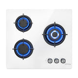 IsEasy MGBG-603 - Plaque de cuisson au gaz 3 feux, blanche : trois feux