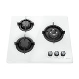 IsEasy MGBG-603 - Plaque de cuisson au gaz 3 feux, blanche : vue dessus