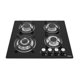 IsEasy MGBG-604B - Table gaz 4 feux, dessus verre : quatre feux