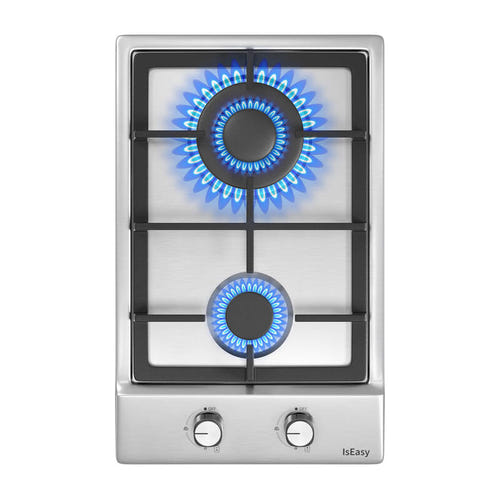 IsEasy MGBS-312A - Plaque gaz 2 feux en inox