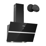 IsEasy TV1360D4-CC-I2 - Hotte aspirante inclinée 60 cm, 524 m³/h : bandeau tactile