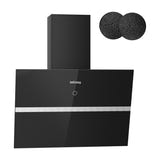 IsEasy TV1360D4-CC-I2 - Hotte aspirante inclinée 60 cm, 524 m³/h : profil
