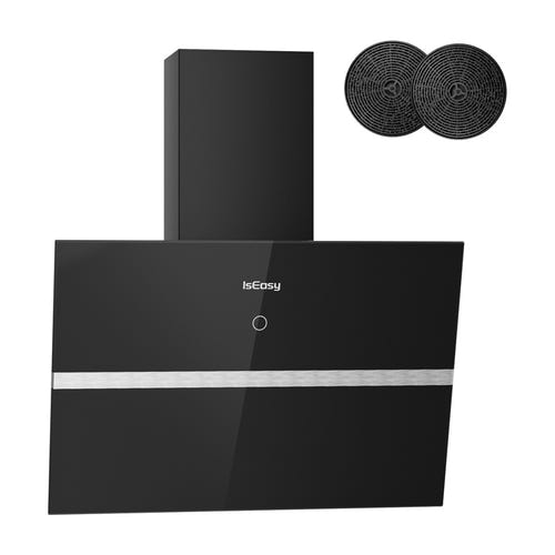 IsEasy TV1360D4-CC-I2 - Hotte aspirante inclinée 60 cm, 524 m³/h : profil