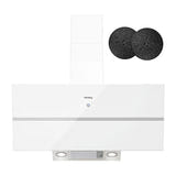 IsEasy TV1390D4 - Hotte aspirante inclinée 90 cm, blanche