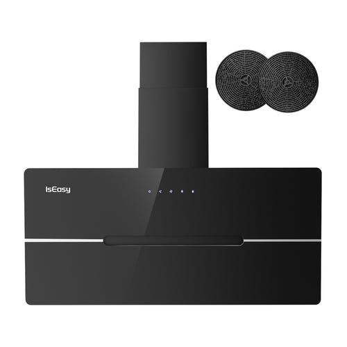 IsEasy TV5290D4-CC-I2 - Hotte aspirante inclinée 90 cm classe A++ : noire face