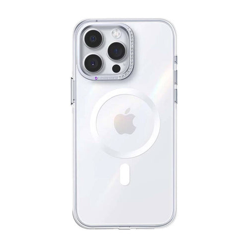 Joyroom PN-15B2 MagSafe Glacier - Coque transparente à cristaux pour iPhone 15 Pro