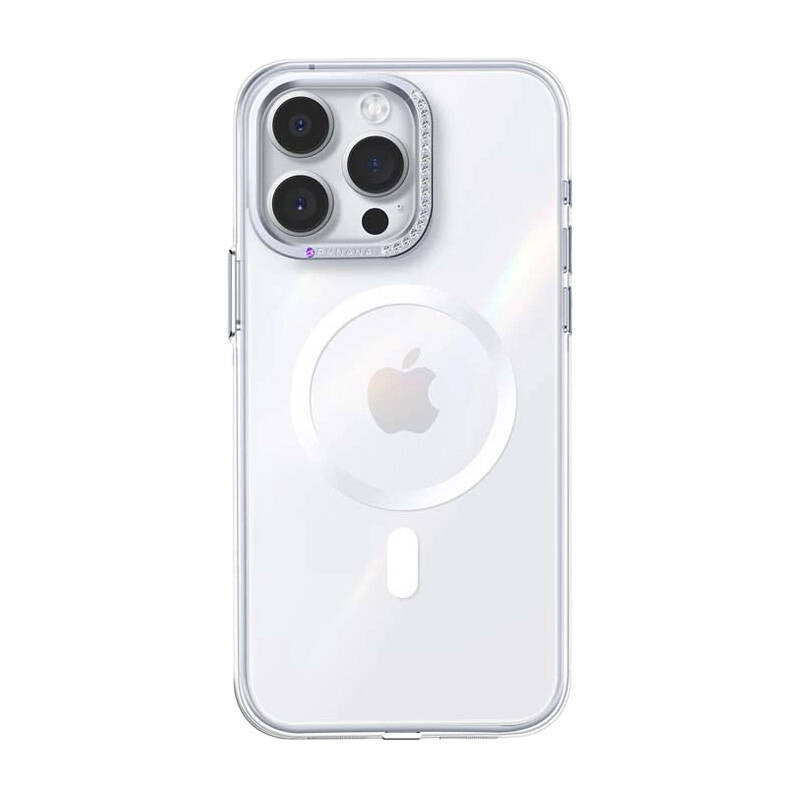 Joyroom PN-15B4 MagSafe Glacier - Coque transparente à cristaux pour iPhone 15 Pro Max - visuel 1